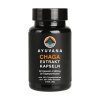Chaga Vitalpilz Kapseln von AYUVANA in schwarzer Kunststoff-Dose.
