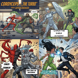 Unsere vier AYUVANA Helden im Kampf - Comic